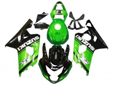 2004-2005 Suzuki GSXR 600 / GSXR 750 Motorcycle Fairings - Green Black White