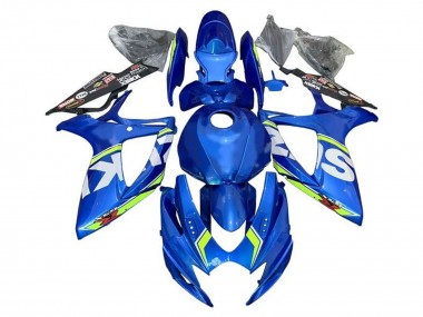 2006-2007 Suzuki GSXR 600 / GSXR 750 Motorcycle Fairings - Blue White Green