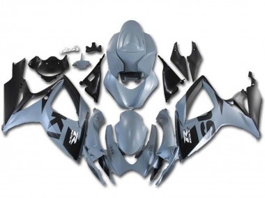 2006-2007 Suzuki GSXR 600 / GSXR 750 Motorcycle Fairings - Grey Black