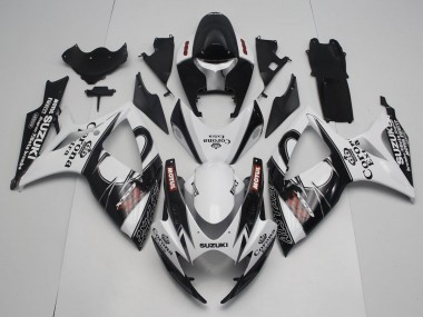 2006-2007 Suzuki GSXR 600 / GSXR 750 Motorcycle Fairings - White Black Red Corona Extra Motul Alstare