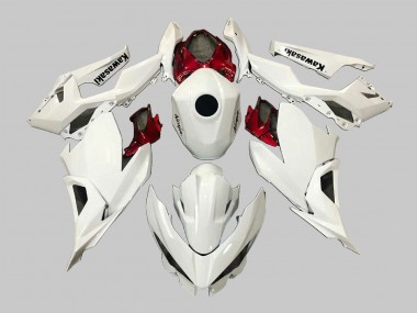 2018-2024 Kawasaki EX400 Motorcycle Fairings - White Red Black