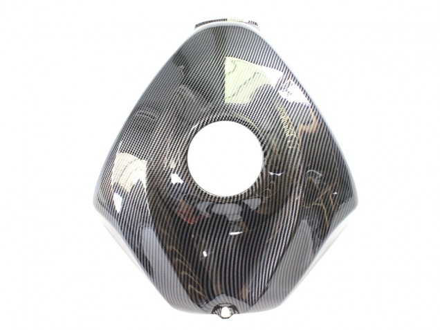 2006-2007 Suzuki GSXR 600/750 Motorcycle Fairings - Black White Carbon Fiber Style