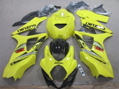 2007-2008 Suzuki GSXR 1000 Motorcycle Fairing - Yellow Silver Black