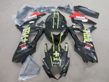 2007-2008 Suzuki GSXR 1000 Motorcycle Fairings - Glossy Black Yellow Red Rizla