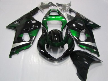 2001-2003 Suzuki GSXR 600 Motorcycle Fairings - Glossy Black Green