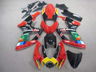 2006-2007 Suzuki GSXR 750 Motorcycle Fairings - Red Black Yellow Green JOMO