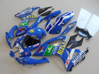 2006-2007 Suzuki GSXR 750 Motorcycle Fairings - Blue White Green Black Gold Rizla