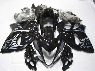2008-2020 Suzuki GSXR 1300 Hayabusa Motorcycle Fairings - Glossy Black Silver