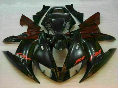 Black 2002-2003 Yamaha YZF R1 ABS Motorcycle Fairings