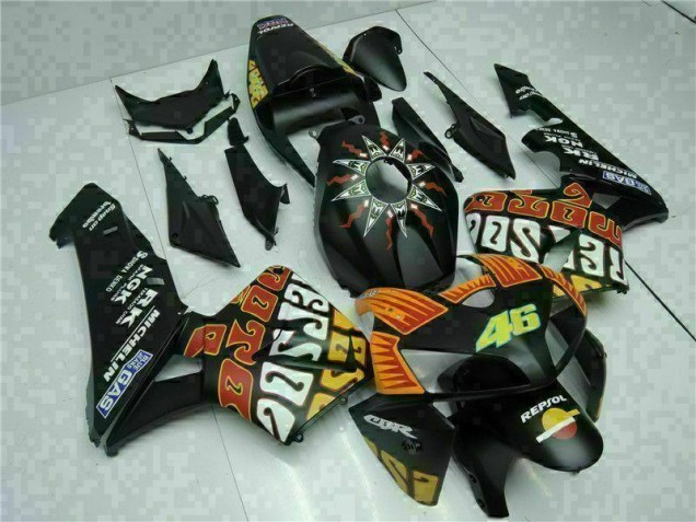 Black 2005-2006 Honda CBR600RR ABS Motorcycle Fairings Black 2005-2006 Honda CBR600RR ABS Motorcycle Fairings