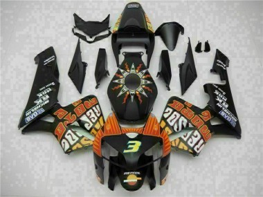 Black 2005-2006 Honda CBR600RR Motorcycle Fairing Kits & Plastic