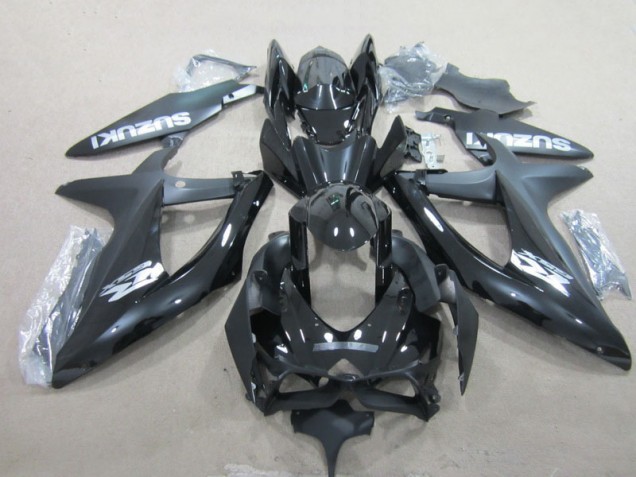 Black 2008-2010 Suzuki GSXR 600 Motorcycle Fairing Black 2008-2010 Suzuki GSXR 600 Motorcycle Fairing