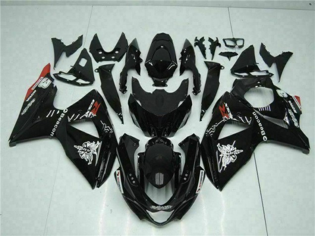 Black 2009-2016 Suzuki GSXR 1000 Motorcycle Fairing Black 2009-2016 Suzuki GSXR 1000 Motorcycle Fairing