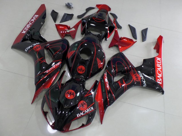 Black Bacardi 2006-2007 Honda CBR1000RR Motorcycle Fairings Black Bacardi 2006-2007 Honda CBR1000RR Motorcycle Fairings