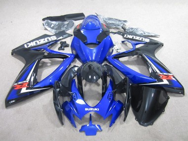 Black Blue 2006-2007 Suzuki GSXR 600 Motorcycle Fairings