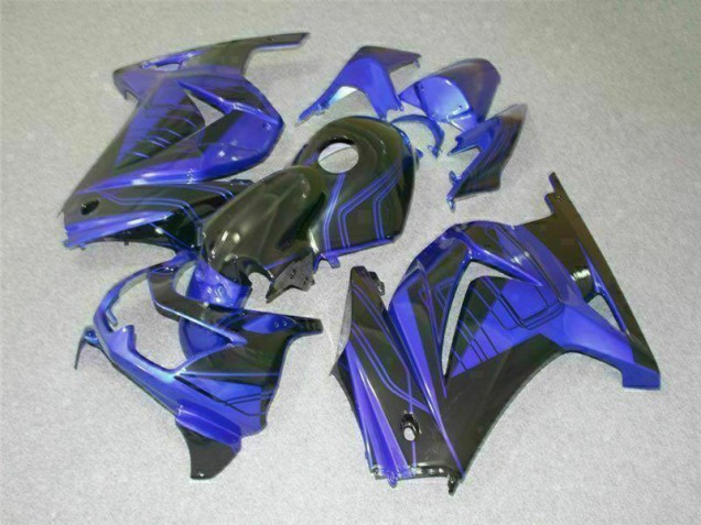 Black Blue 2008-2012 Kawasaki EX250 Motorcycle Fairing