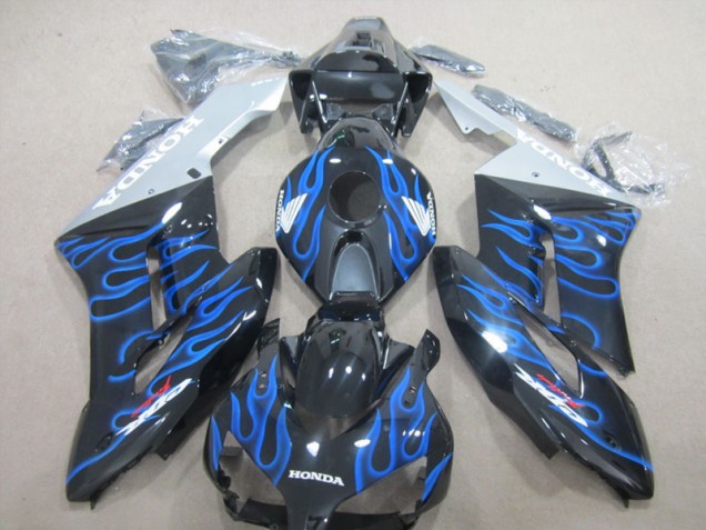 Black Blue Flame 2004-2005 Honda CBR1000RR Motorcycle Fairings