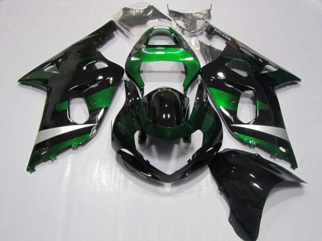 Black Green 2001-2003 Suzuki GSXR 750 Motorcycle Fairings Black Green 2001-2003 Suzuki GSXR 750 Motorcycle Fairings