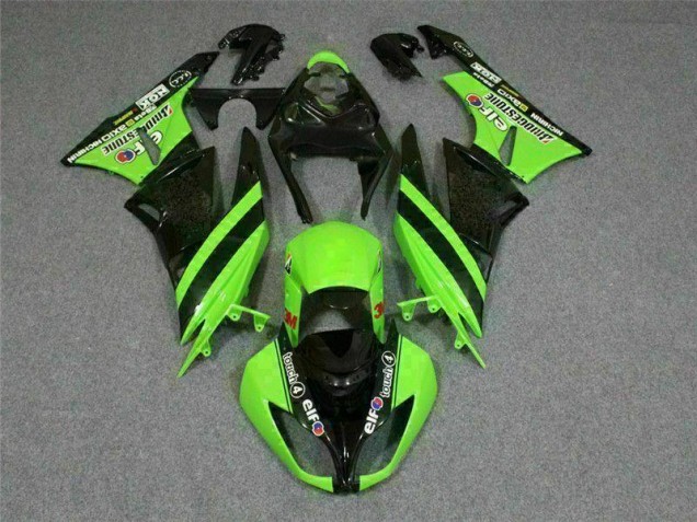 Black Green 3M Touch4 2009-2012 Kawasaki ZX6R Motorcycle Fairings Black Green 3M Touch4 2009-2012 Kawasaki ZX6R Motorcycle Fairings