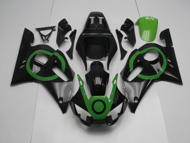 Black Green Circle 1998-2002 Yamaha YZF R6 Motorcycle Fairings
