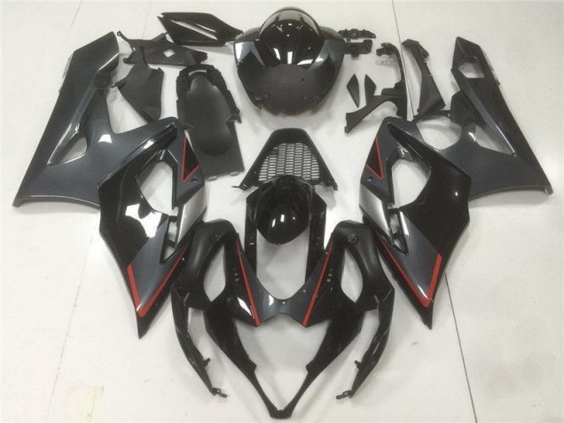 Black Grey 2005-2006 Suzuki GSXR 1000 Motorcycle Fairings Black Grey 2005-2006 Suzuki GSXR 1000 Motorcycle Fairings