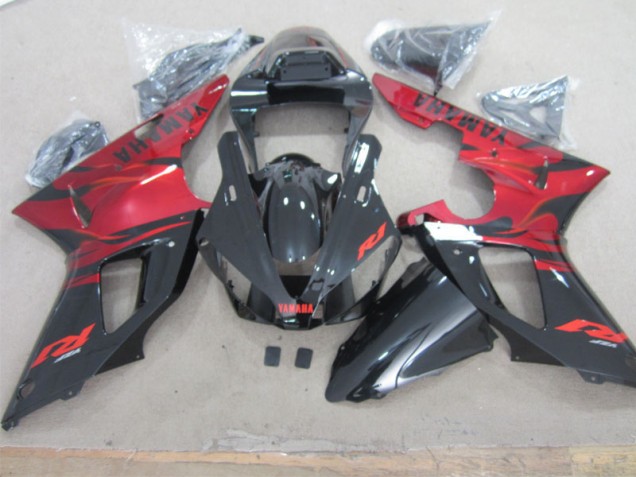 Black Red 2000-2001 Yamaha YZF R1 Motorcycle Fairings Black Red 2000-2001 Yamaha YZF R1 Motorcycle Fairings