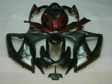 Black Red 2006-2007 Suzuki GSXR 600/750 Motorcycle Fairings