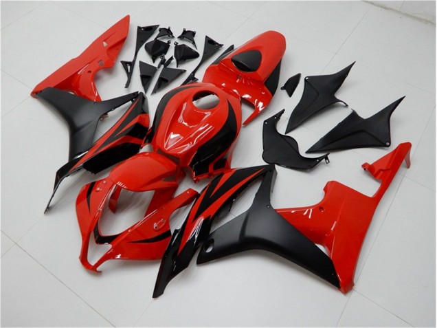 Black Red 2007-2008 Honda CBR600RR Motorcycle Bodywork