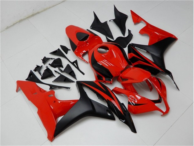 Black Red 2007-2008 Honda CBR600RR Motorcycle Bodywork