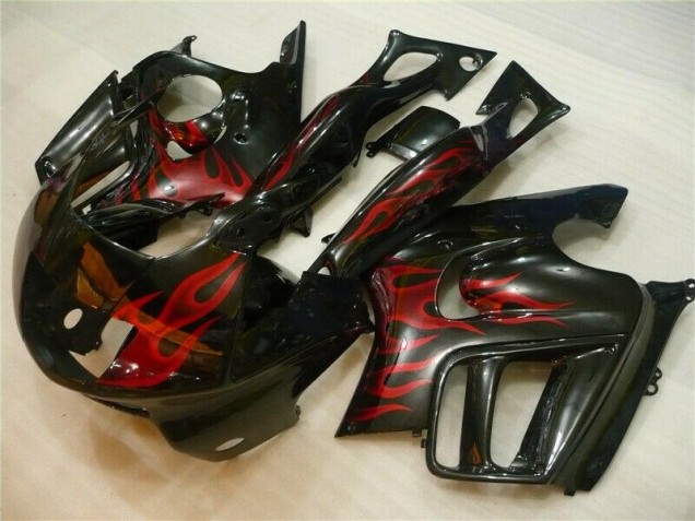 Black Red Flame 1995-1998 Honda CBR600 F3 Motorcycle Fairing