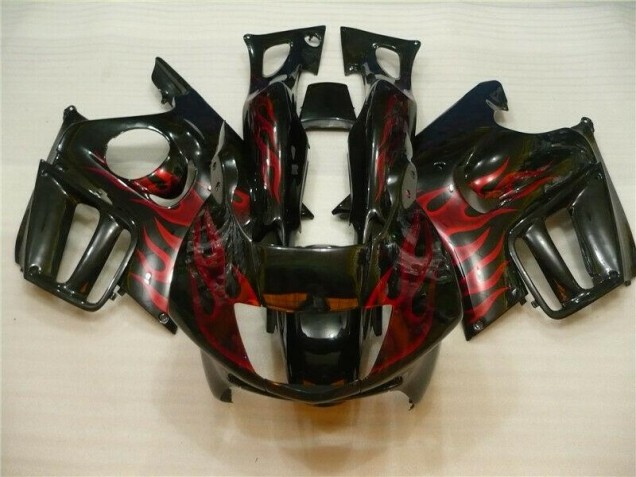 Black Red Flame 1995-1998 Honda CBR600 F3 Motorcycle Fairing