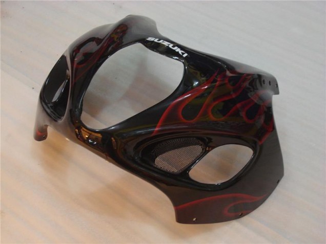 Black Red Flame 1996-2007 Suzuki GSXR 1300 Hayabusa Motorcycle Fairings Black Red Flame 1996-2007 Suzuki GSXR 1300 Hayabusa Motorcycle Fairings