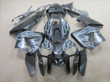 Black Silver Flame 2005-2006 Honda CBR600RR Motorcycle Fairings