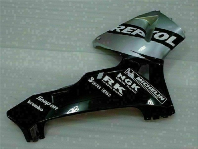 Black Silver Repsol 2005-2006 Honda CBR600RR Motorcycle Fairings Black Silver Repsol 2005-2006 Honda CBR600RR Motorcycle Fairings