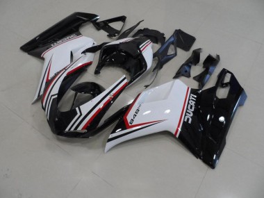 Black Tricolor 2007-2014 Ducati 848 1098 1198 Motorcycle Fairings