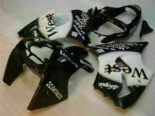 Black West Ninja 2000-2002 Kawasaki ZX6R Motorcycle Fairings Black West Ninja 2000-2002 Kawasaki ZX6R Motorcycle Fairings
