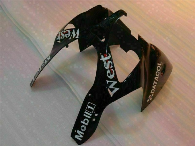 Black West Ninja 2000-2002 Kawasaki ZX6R Motorcycle Fairings Black West Ninja 2000-2002 Kawasaki ZX6R Motorcycle Fairings