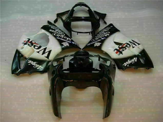 Black West Ninja 2000-2002 Kawasaki ZX6R Motorcycle Fairings Black West Ninja 2000-2002 Kawasaki ZX6R Motorcycle Fairings