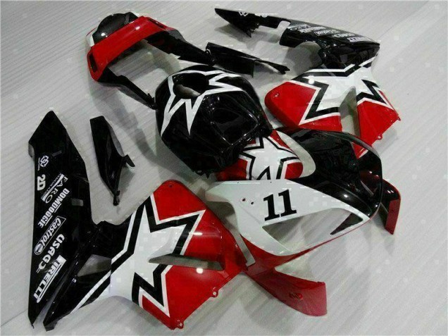 Black White 11 2003-2004 Honda CBR600RR Motorcycle Fairings Black White 11 2003-2004 Honda CBR600RR Motorcycle Fairings