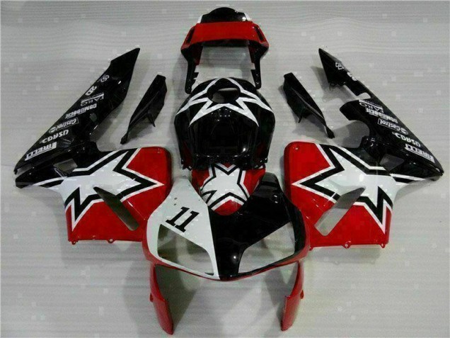Black White 11 2003-2004 Honda CBR600RR Motorcycle Fairings Black White 11 2003-2004 Honda CBR600RR Motorcycle Fairings