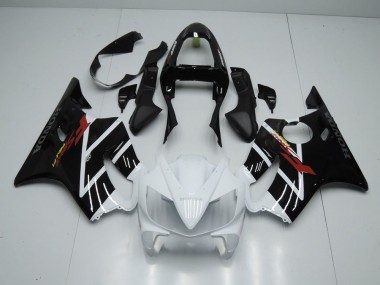 Black White 2001-2003 Honda CBR600 F4i Motorcycle Fairings