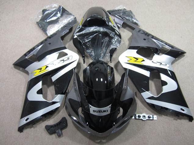 Black White 2001-2003 Suzuki GSXR 600 Motorcycle Fairings Black White 2001-2003 Suzuki GSXR 600 Motorcycle Fairings