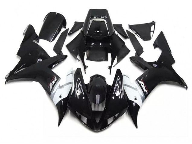 Black White 2002-2003 Yamaha YZF R1 Motorcycle Fairing Black White 2002-2003 Yamaha YZF R1 Motorcycle Fairing
