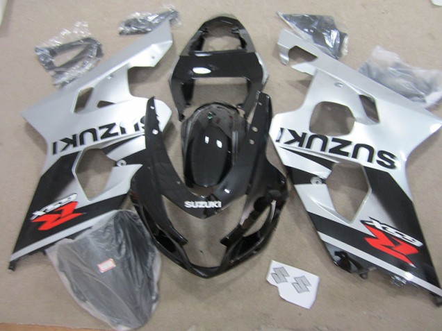 Black White 2004-2005 Suzuki GSXR 750 Motorcycle Fairings Black White 2004-2005 Suzuki GSXR 750 Motorcycle Fairings