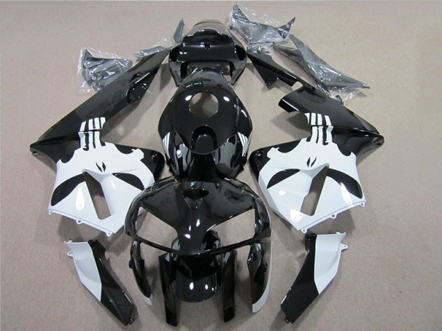 Black White 2005-2006 Honda CBR600RR Motorcycle Fairing