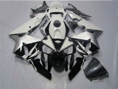 Black White 2005-2006 Honda CBR600RR Motorcycle Fairings