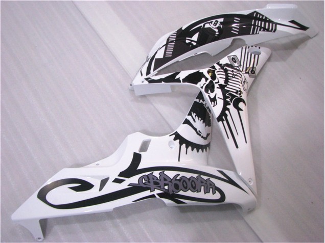 Black White 2007-2008 Honda CBR600RR Motorcycle Fairing Black White 2007-2008 Honda CBR600RR Motorcycle Fairing