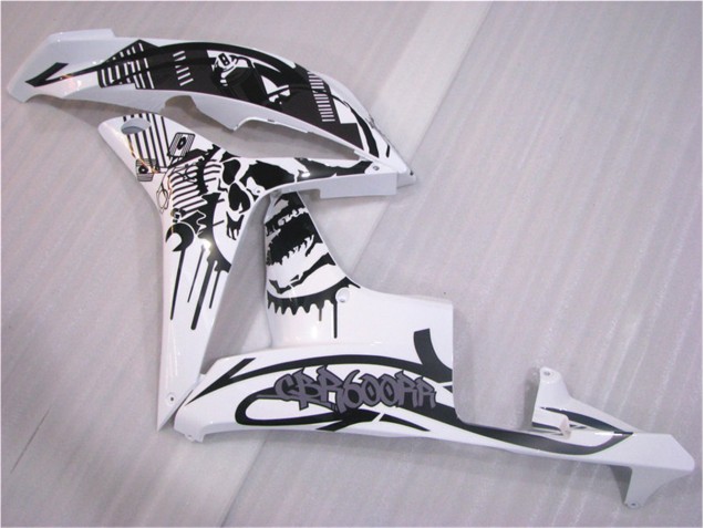 Black White 2007-2008 Honda CBR600RR Motorcycle Fairing Black White 2007-2008 Honda CBR600RR Motorcycle Fairing
