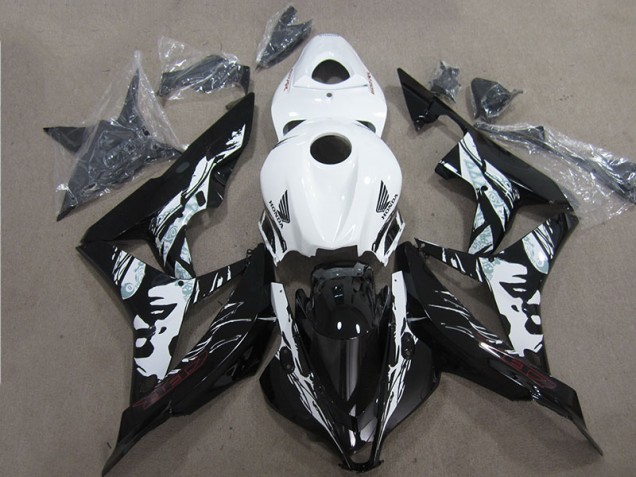 Black White 2007-2008 Honda CBR600RR Motorcycle Fairings Black White 2007-2008 Honda CBR600RR Motorcycle Fairings