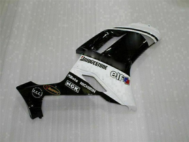 Black White 2007-2008 Kawasaki ZX6R Motorcycle Fairing Black White 2007-2008 Kawasaki ZX6R Motorcycle Fairing